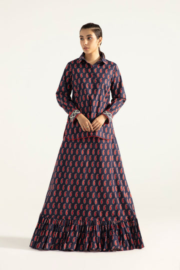 Sapphire U1 DY22V5 10  Printed Cotton Shirt Intermix Collection 2022 Online Shopping